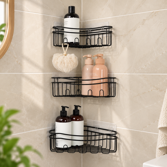 3-Piece Corner Shower Caddy Set