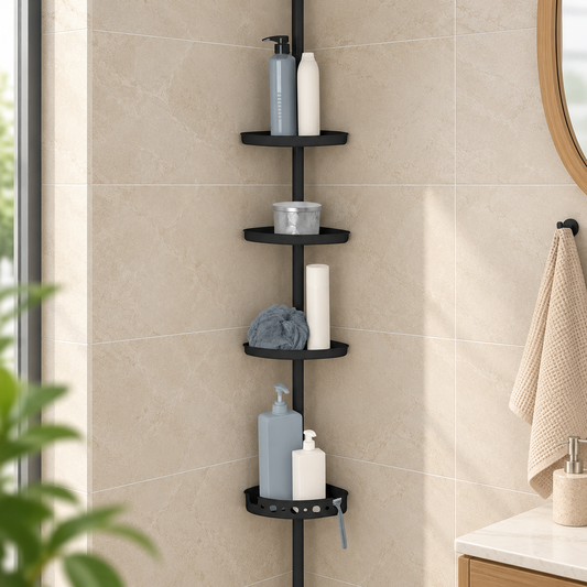 4-Tier Tension Pole Shower Organizer
