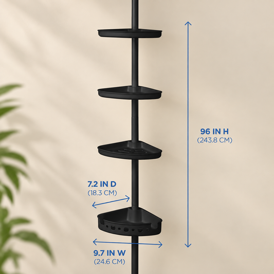 4-Tier Tension Pole Shower Organizer