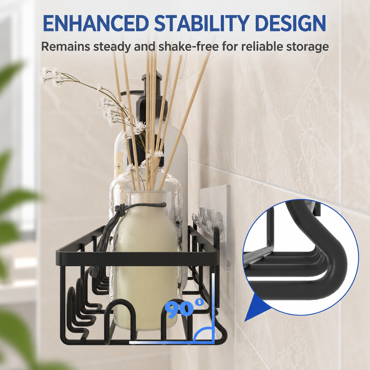 6-Pack Stainless Steel Shower Caddy Set