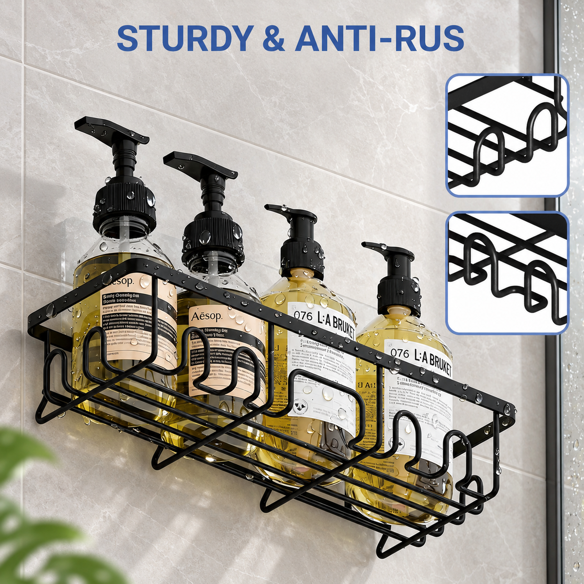 6-Pack Stainless Steel Shower Caddy Set