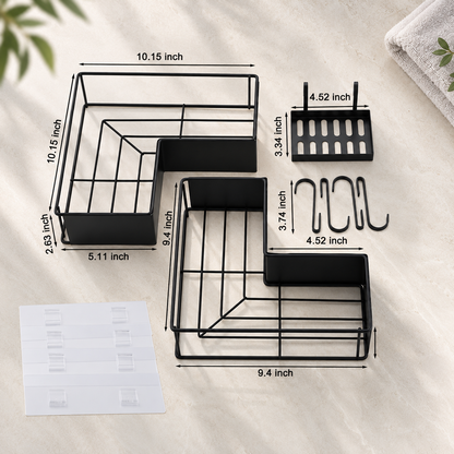 2-Pack Adhesive Corner Shower Caddy