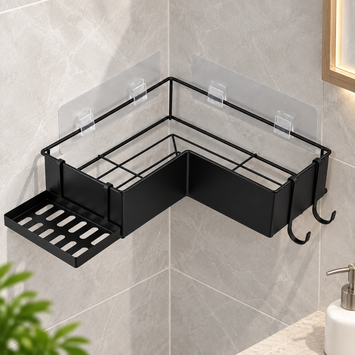 2-Pack Adhesive Corner Shower Caddy